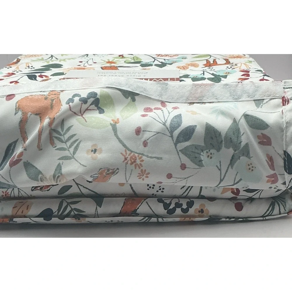 Charisma Sheet Set Twin/Twin XL Wild Woods Fox Deer Woodland Nature Bedding NEW